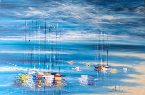 Week-End en Liberté 5 by MICHEL SAINT-LUC, 油畫 for Sale on Singulart