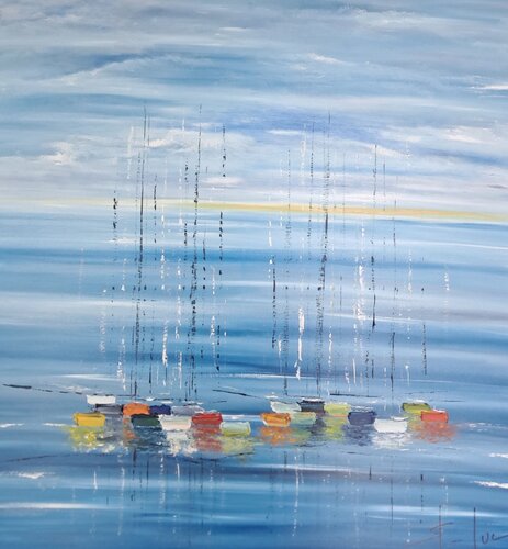 Le Chant des Nuages 3 by MICHEL SAINT-LUC, 油畫 for Sale on Singulart