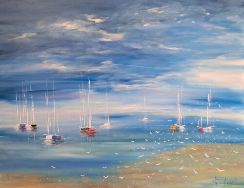 Rêve Bleu by MICHEL SAINT-LUC, 油畫 for Sale on Singulart
