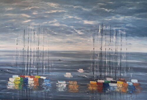Symphonie de Nuages 2 by MICHEL SAINT-LUC, Painting for Sale on Singulart
