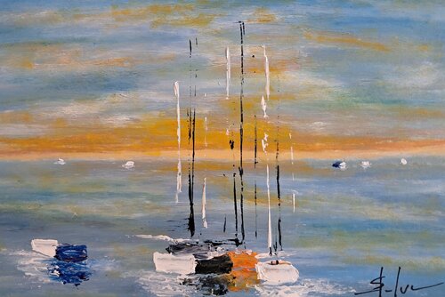 Soleil Couchant 116926 by MICHEL SAINT-LUC, Painting for Sale on Singulart