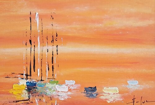 L'Heure Orange 117026 van MICHEL SAINT-LUC, Schilderij te koop op Singulart