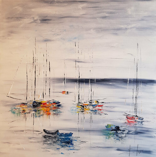 Le Mystère du Bleu di MICHEL SAINT-LUC, Pittura in vendita su Singulart