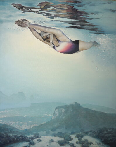 Schwimmerin 2 von Sergej Sologub, Malerei kaufen auf Singulart