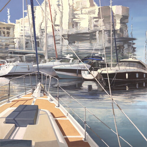 Anlegebrücke by Sergej Sologub, Painting for Sale on Singulart