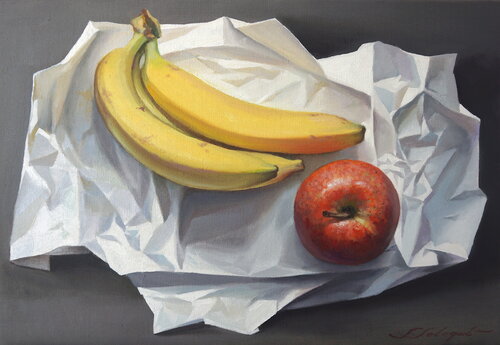 Still life with bananas by Sergej Sologub, Painting for Sale on Singulart