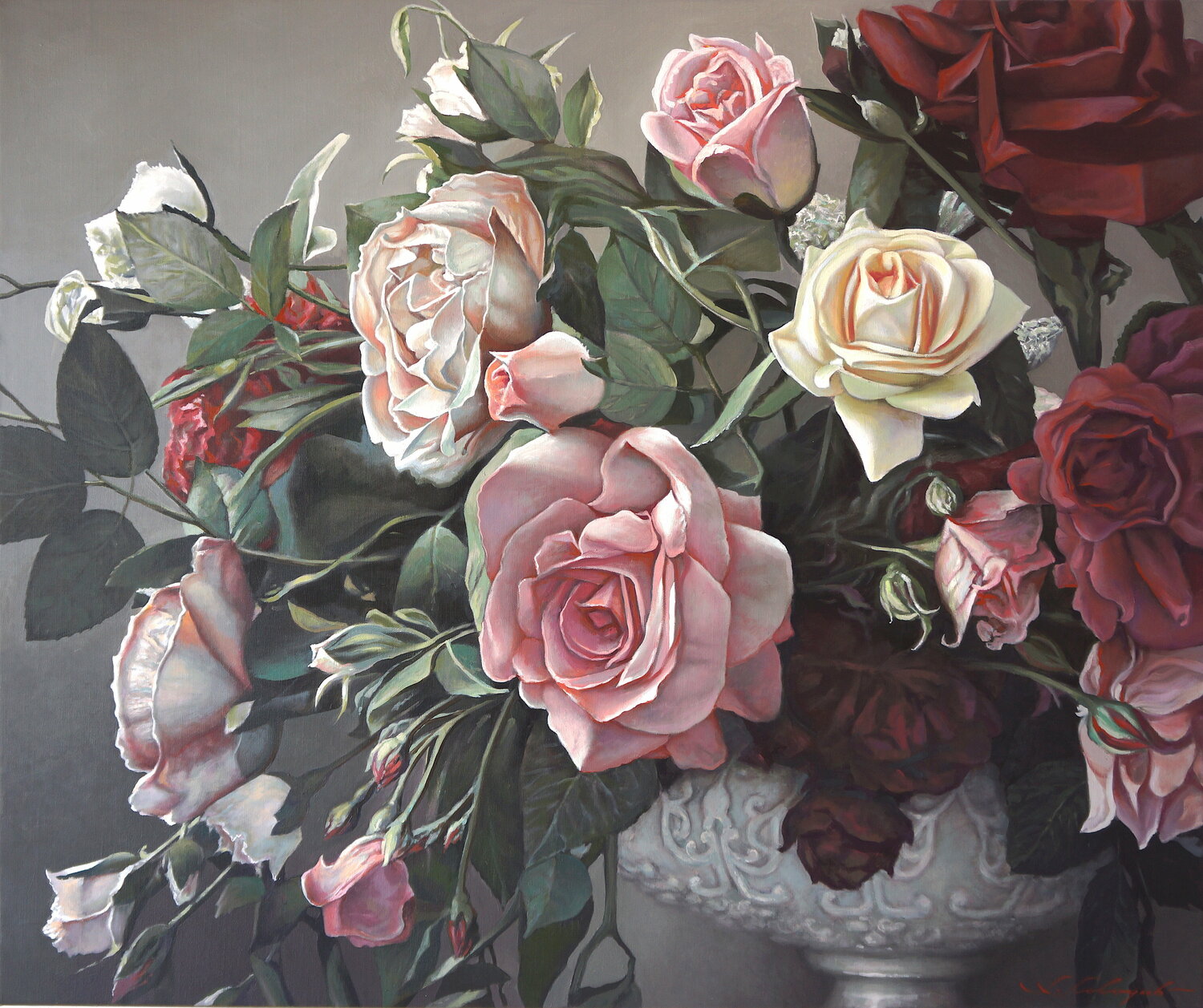 Stillleben mit Rosen Sergej Sologub