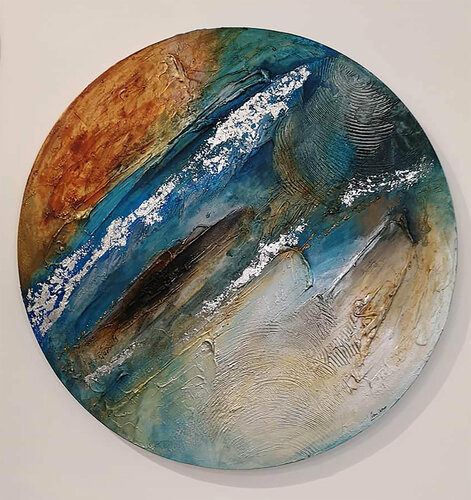 Pianeta astratto van Ivana Urso, Schilderij te koop op Singulart