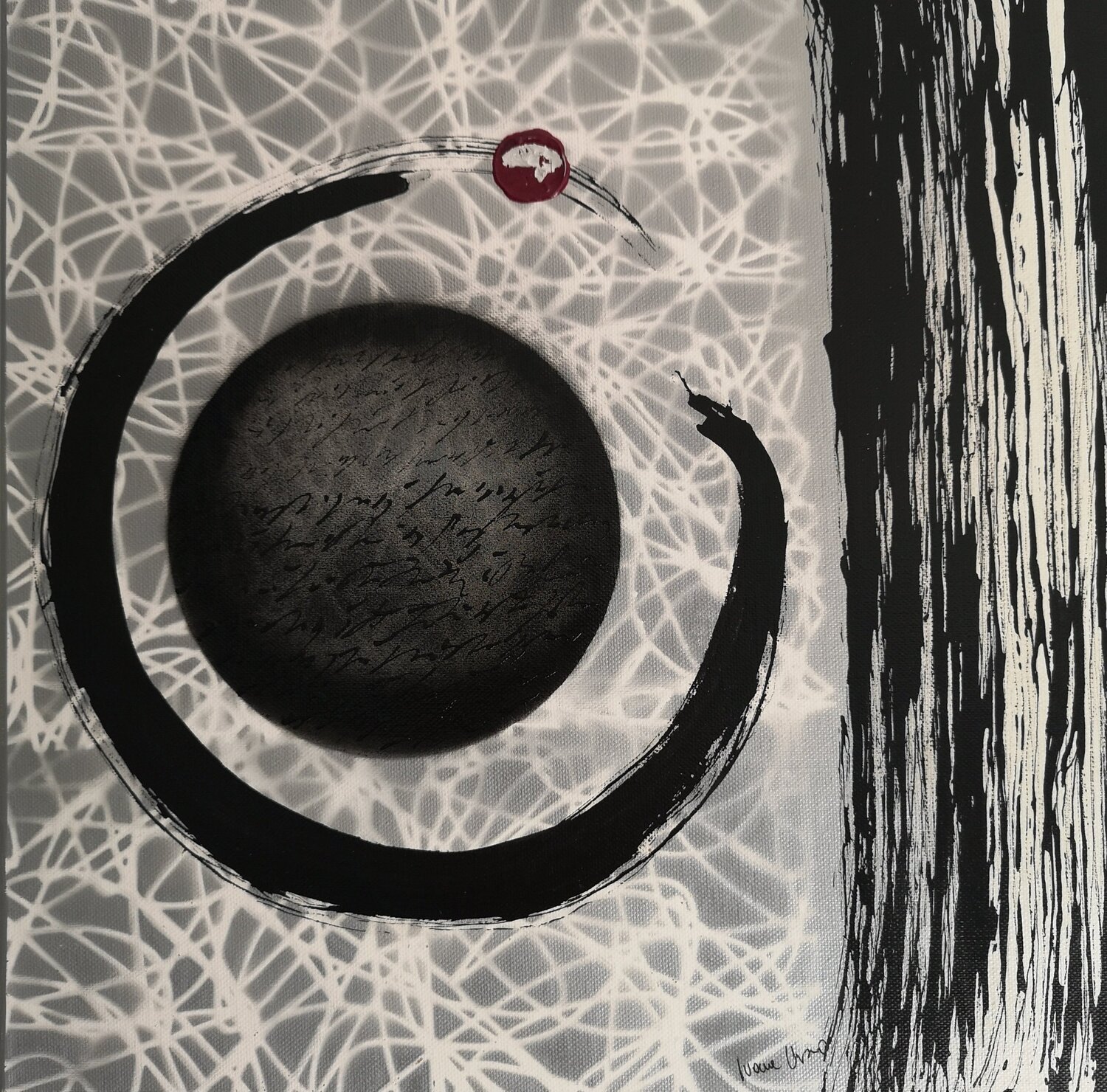 Misteriosa Sfera delle Lettere Astratte I Ivana Urso Werk auf Papier zu verkaufen