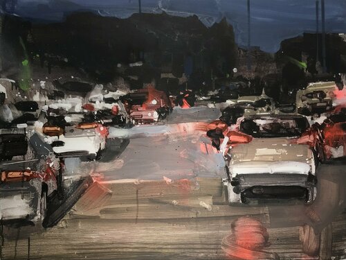Traffic by Emilio Cardenas, Painting for Sale on Singulart