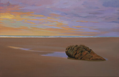 Atardecer en la Playa de Gerra. Santander von Karen Kruse, Malerei kaufen auf Singulart