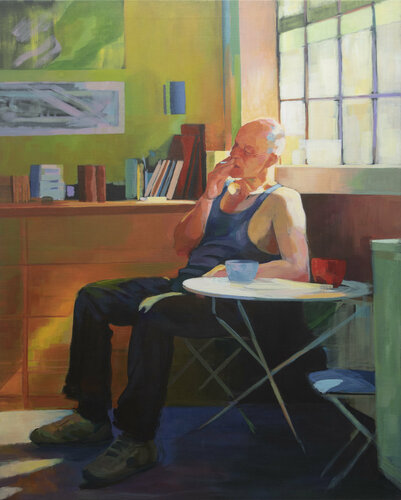 La pausa del pintor di Karen Kruse, Pittura in vendita su Singulart