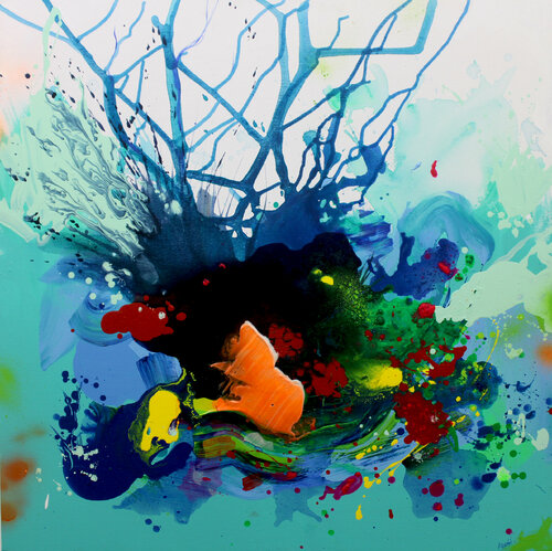 Raining forest von Carles Azcón, Malerei kaufen auf Singulart