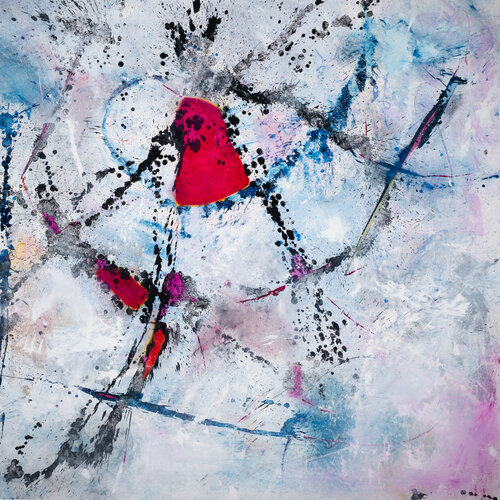JOY VI (red) di Claudia Bläsi, Pittura in vendita su Singulart