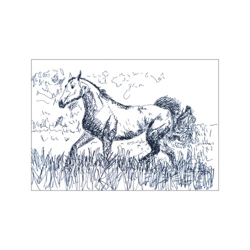Das Pferd by Birgitt Becker, 素描 for Sale on Singulart