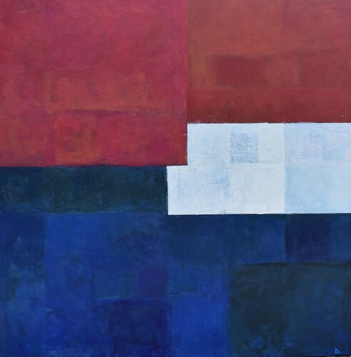 vista cortile "tramonto" par Birgitt Becker, Peinture en vente sur Singulart