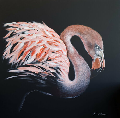 J'vois la vie en rose ... orangé von K-roline, Malerei kaufen auf Singulart