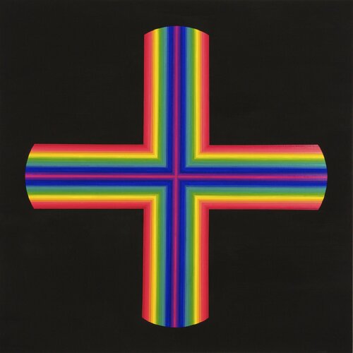 CROSS - black di Ernestine Faux, Pittura in vendita su Singulart