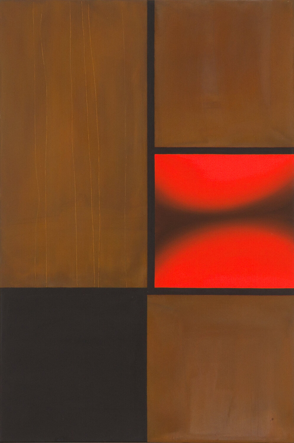RETRO rust-red Ernestine Faux