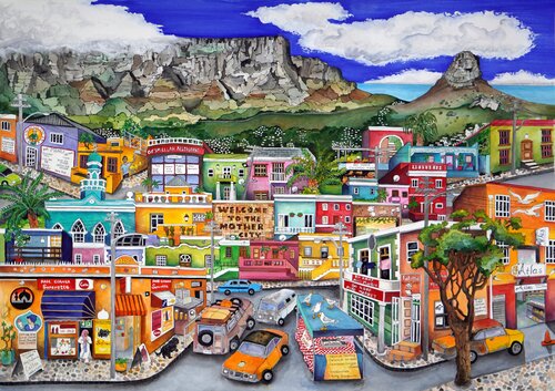 Bo-Kaap, Cape Town von Linnea Pergola, Werk auf Papier kaufen auf Singulart