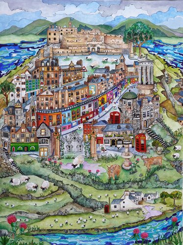 Edinburgh, Scotland by Linnea Pergola, Painting for Sale on Singulart