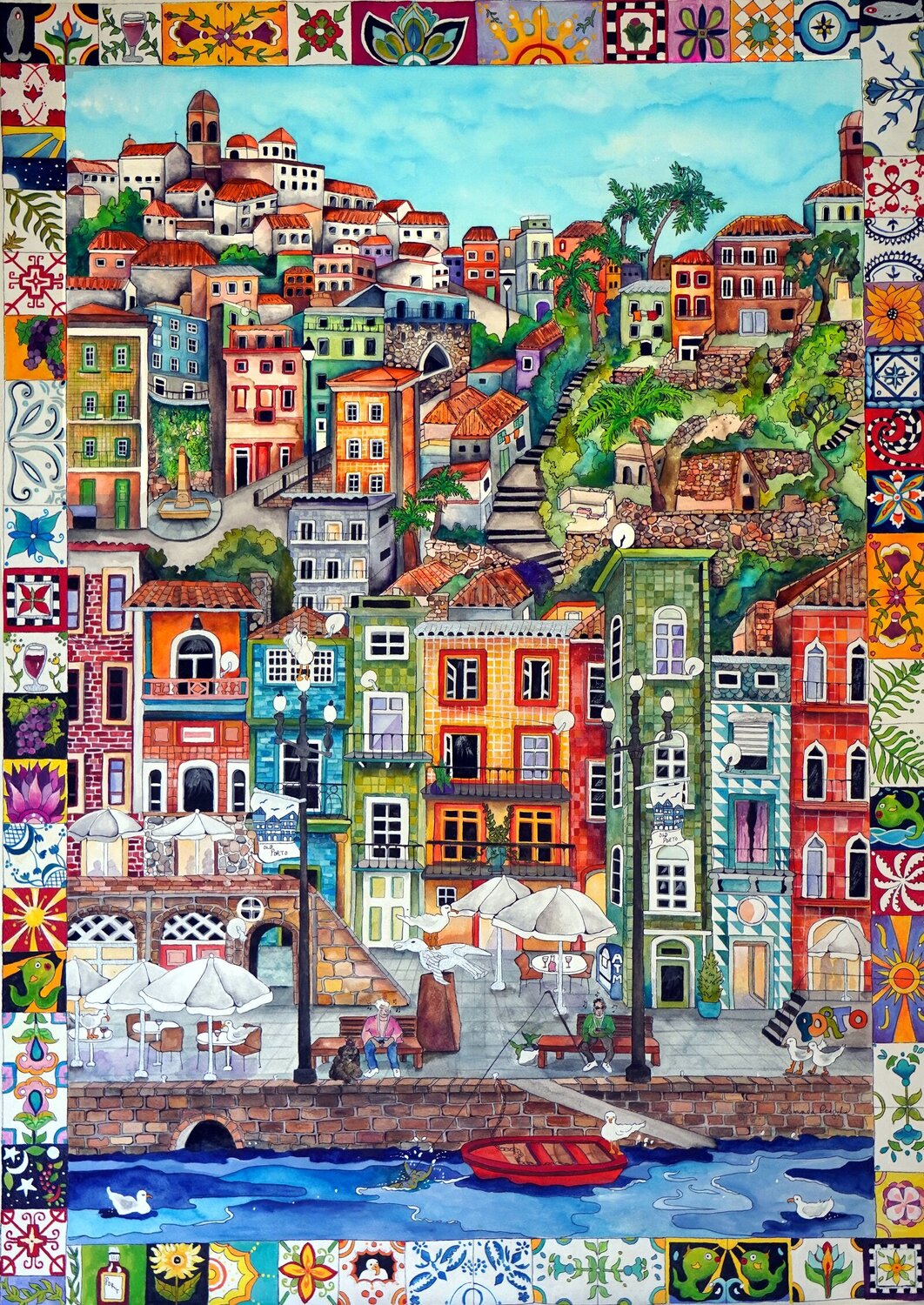 Porto, Portugal Linnea Pergola Werk op papier te koop