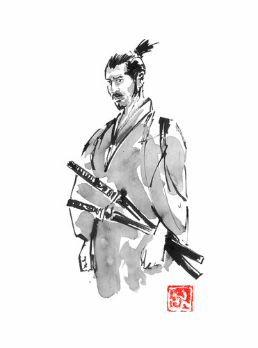 samurai disappointed by Pechane Sumie, Drawing for Sale on Singulart