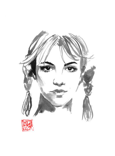 britney spears by Pechane Sumie, Drawing for Sale on Singulart