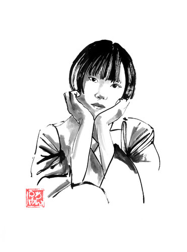 jeune japonaise by Pechane Sumie, Drawing for Sale on Singulart