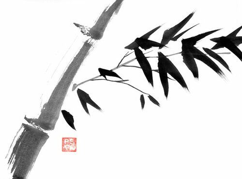 bambous sur toile by Pechane Sumie, Drawing for Sale on Singulart