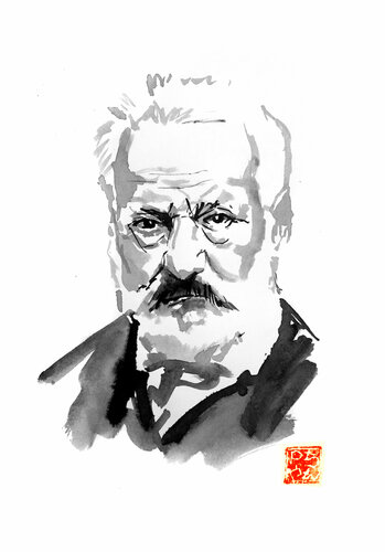 victor hugo by Pechane Sumie, Drawing for Sale on Singulart