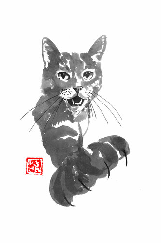 demanding cat by Pechane Sumie, Drawing for Sale on Singulart