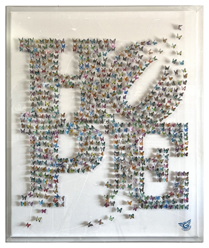 Hope open the Gates – Unique 3D Wall Sculpture van Gardani, Beeldhouwwerk te koop op Singulart