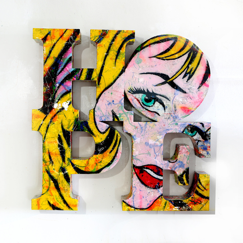 Hope – after Roy Lichtenstein – Original 3D Sculpture by Gardani, Sculpture for Sale on Singulart