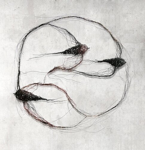 Metal spatial installation - Birds in a circle Maja Gajewska