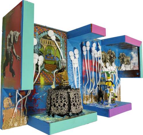 401 - Two Kings Arrive, Third Stuck in Quarantine von Aleks Rosenberg, Skulptur kaufen auf Singulart
