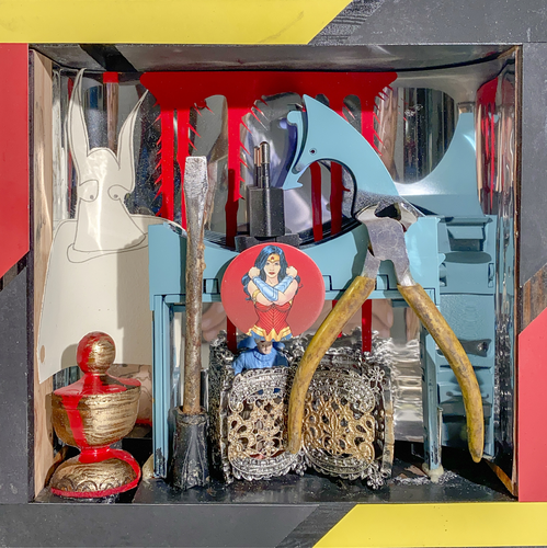 f4 - WILL SUPER HEROS FIX MY LIFE van Aleks Rosenberg, Beeldhouwwerk te koop op Singulart