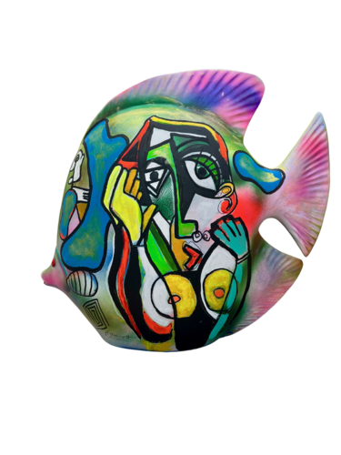 SCULPTURE DE POISSON en grès cérame di Jean-Louis Azencott, Scultura in vendita su Singulart