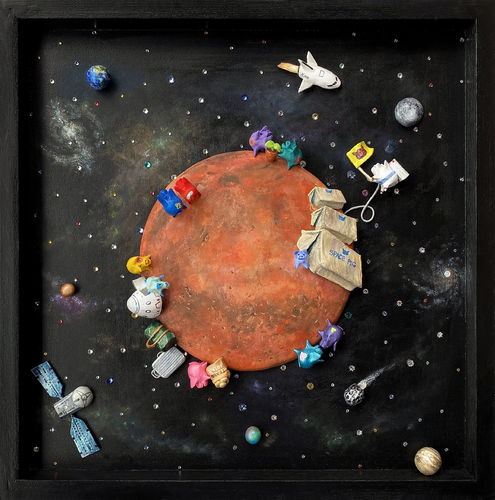 Refugees of Earth di Seunghwui Koo, Scultura in vendita su Singulart
