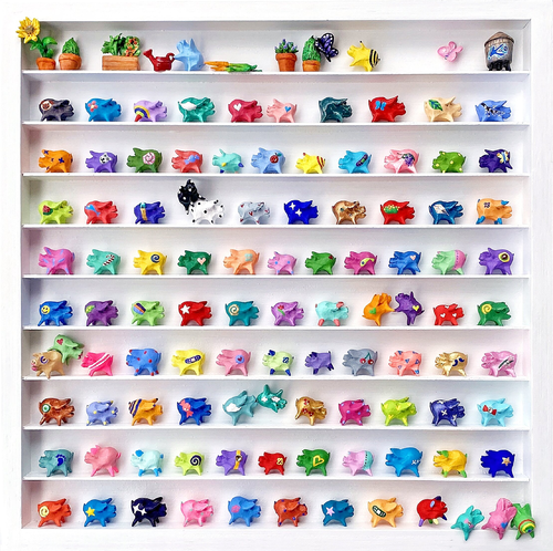 Piggy Nation #14 - Rooftop Garden van Seunghwui Koo, Beeldhouwwerk te koop op Singulart