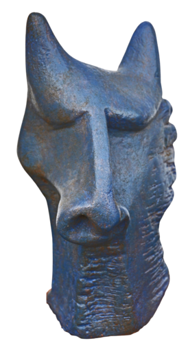 PETIT CAVALIER BLEU van Bernard Métranve, Beeldhouwwerk te koop op Singulart