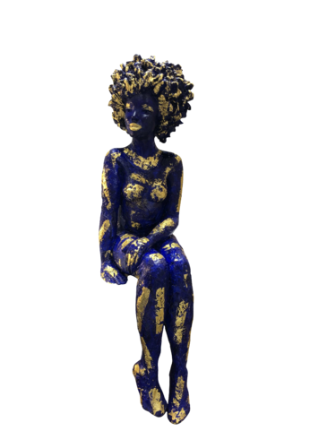 "ANGELA D'OR " cette Œuvre a été sélectionnée par le jury des Artistes Français pour la prochaine exposition 2022 au Grand Palais à Paris 75008 “Art en Capital von Nouna, Skulptur kaufen auf Singulart