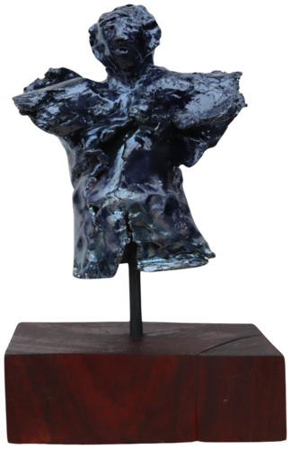 Blue Raku Warrior di Koen Lybaert, Scultura in vendita su Singulart
