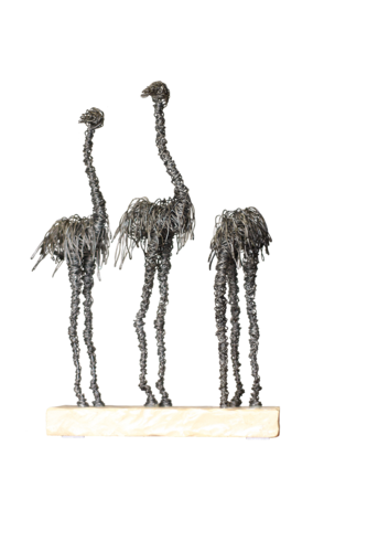 Expectations (31x22x8 1.6kg iron, travertine) by Karen Axikyan, Sculpture for Sale on Singulart
