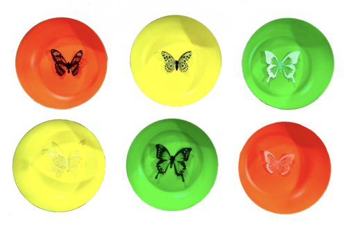 Neon butterflies von Sumit Mehndiratta, Skulptur kaufen auf Singulart