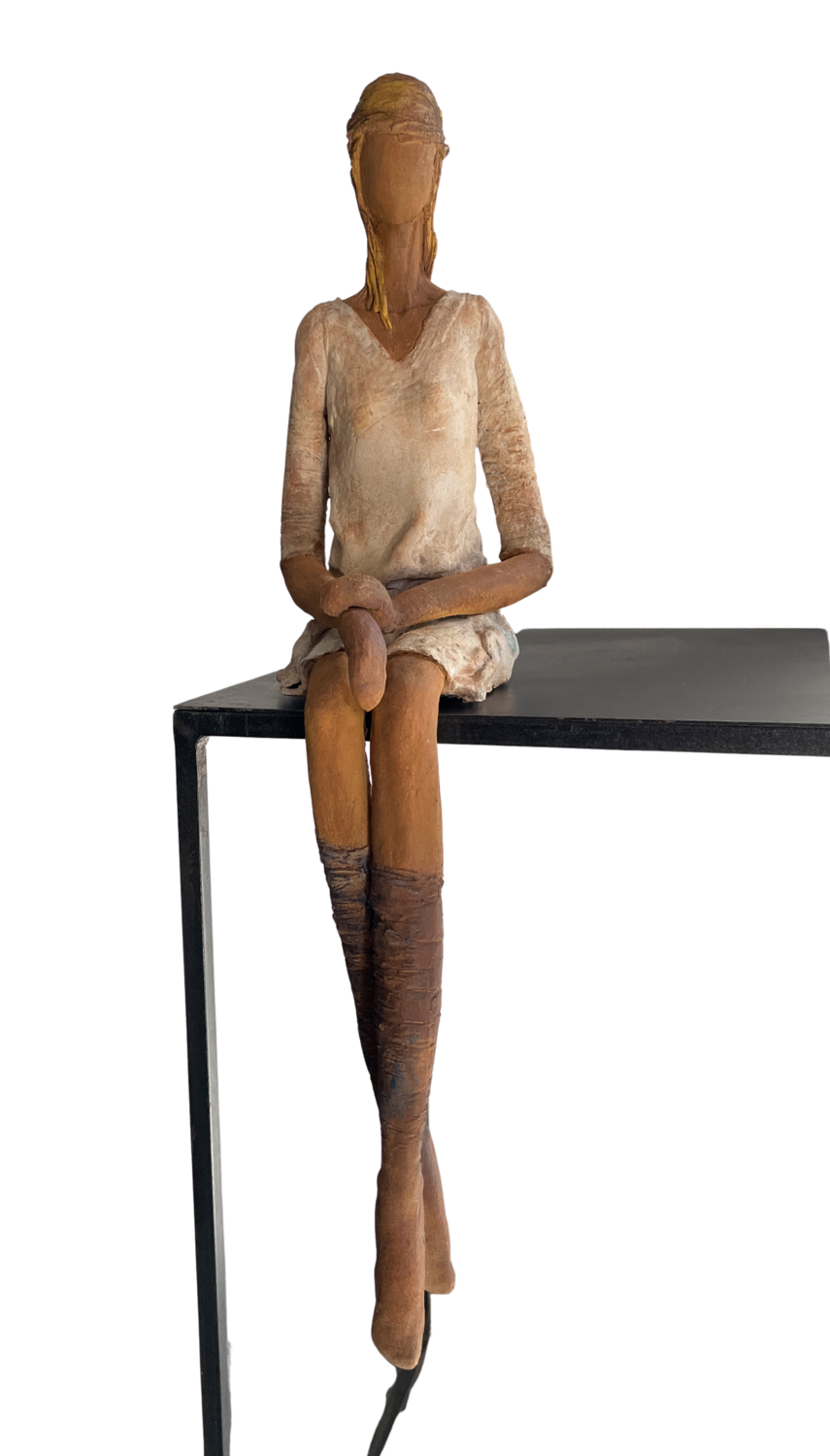 Pause Marie-Madeleine Vitrolles Beeldhouwwerk te koop
