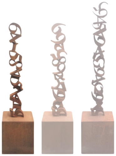 Steli – Scultura verticale in ferro ossidato dal progetto From "0" to Infinity par Paolo Grassi, Sculpture en vente sur Singulart
