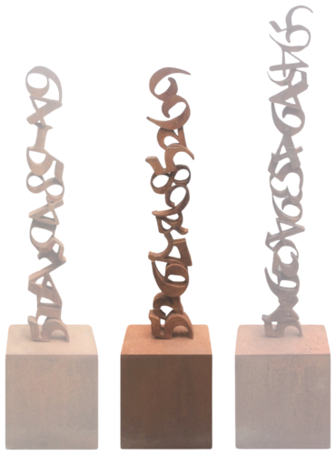 Steli – Scultura verticale in ferro ossidato dal progetto From "0" to Infinity par Paolo Grassi, Sculpture en vente sur Singulart