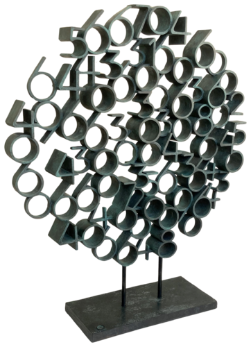 Olympic Peace – Scultura circolare in bronzo su armonia e numero van Paolo Grassi, Beeldhouwwerk te koop op Singulart