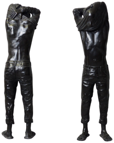 Peek-a-boo COUPLE (man-man) by Carole Kohler, Sculpture for Sale on Singulart